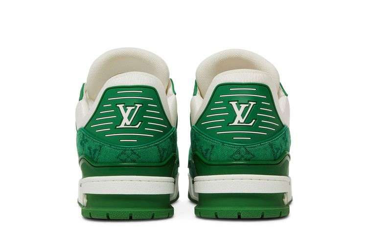 Кроссовки Louis Vuitton Trainer 'Green Monogram Denim'
