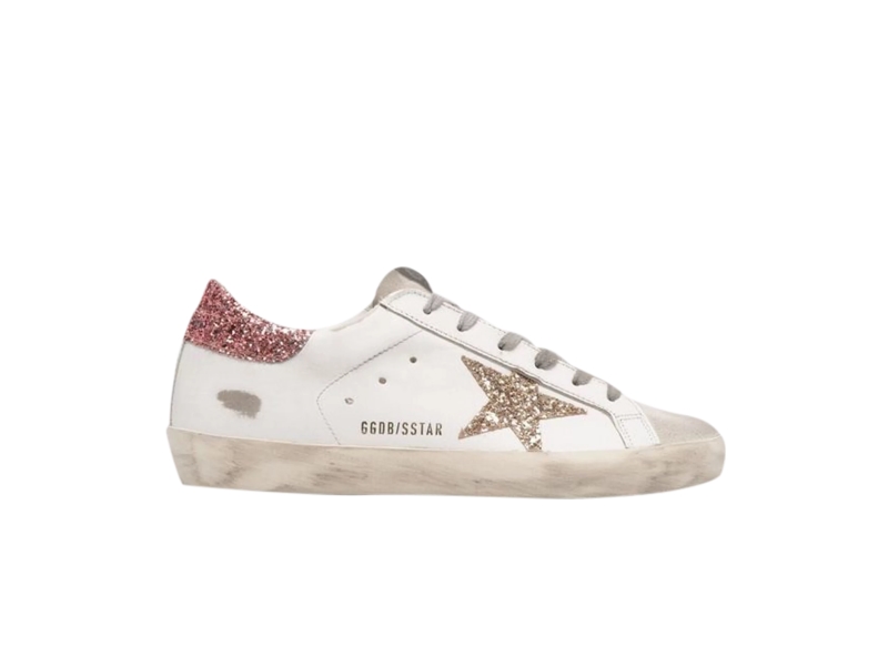 Кроссовки Golden Goose Wmns Superstar White Gold Glitter