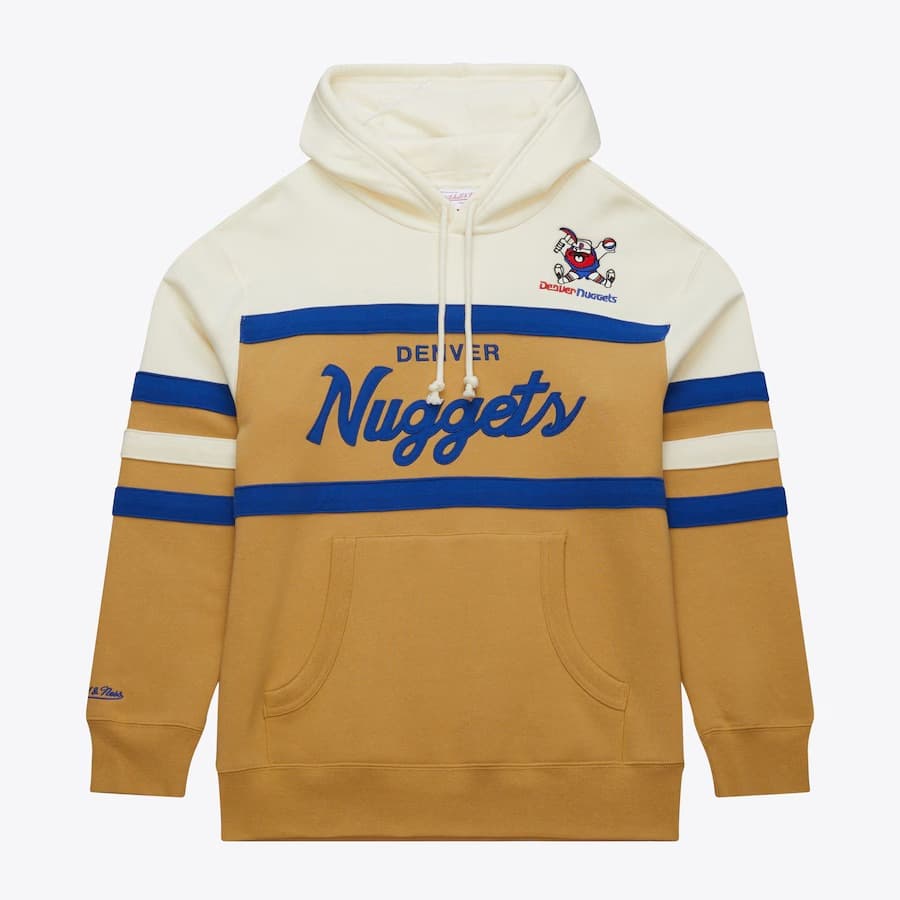 Худи Mitchell & Ness Tan Denver Nuggets Head Coach Fleece Pullover Hoodie