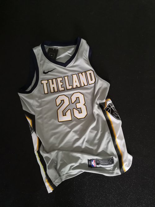 Баскетбольная джерси 2017-18 LeBron James Cleveland Cavaliers #23 City Gray