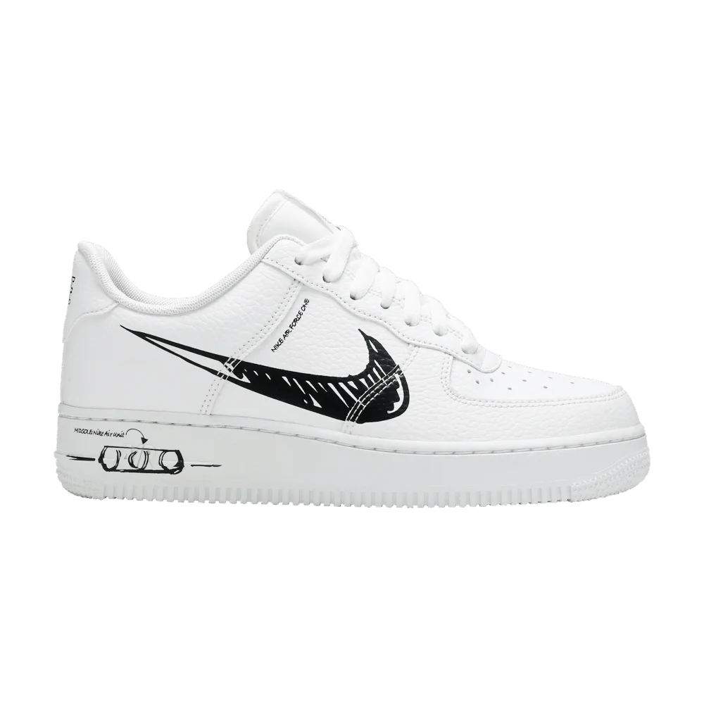 Krossovki-Nike-Air-Force-1-Low-Sketch-Black