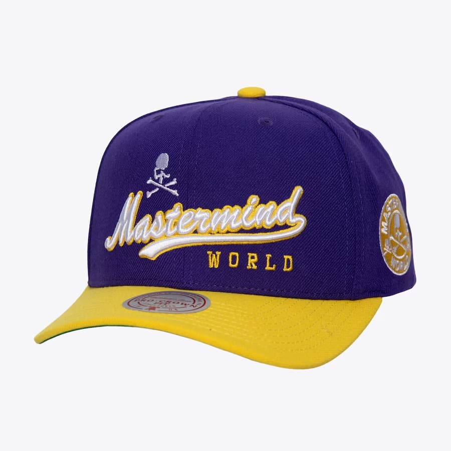 Mitchell-Ness-Purple-Yellow-Mastermind-Adjustable-Hat