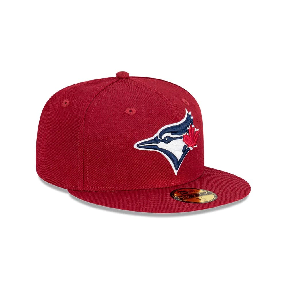 Бейсболка New Era Toronto Blue Jays Bordeaux 59FIFTY MLB Fitted Red Hat