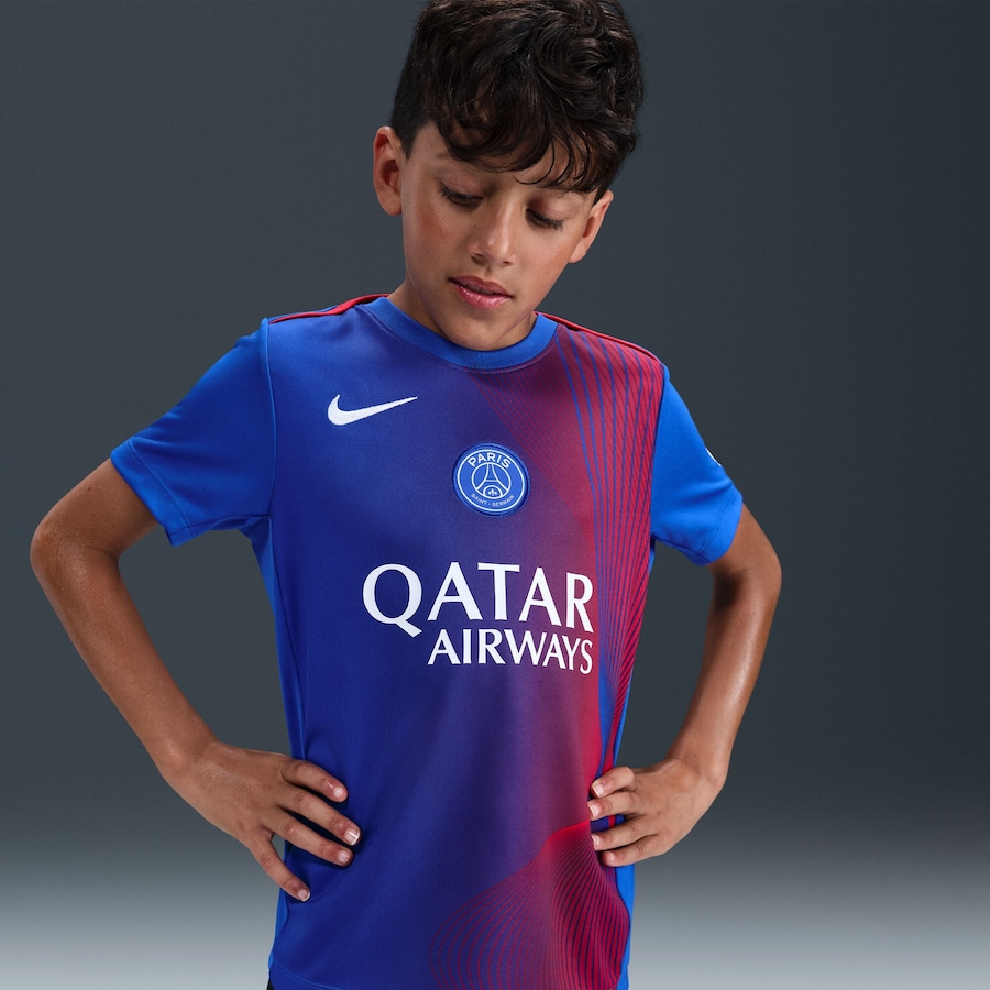 Детское футбольное джерси PSG Nike Third Pre Match Top - Royal Blue