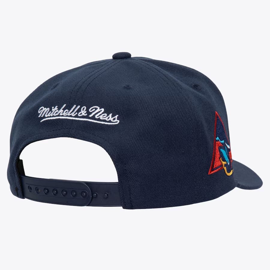 Бейсболка Mitchell & Ness Navy Golden State Warriors Hardwood Classics Upside Pro Snapback Hat