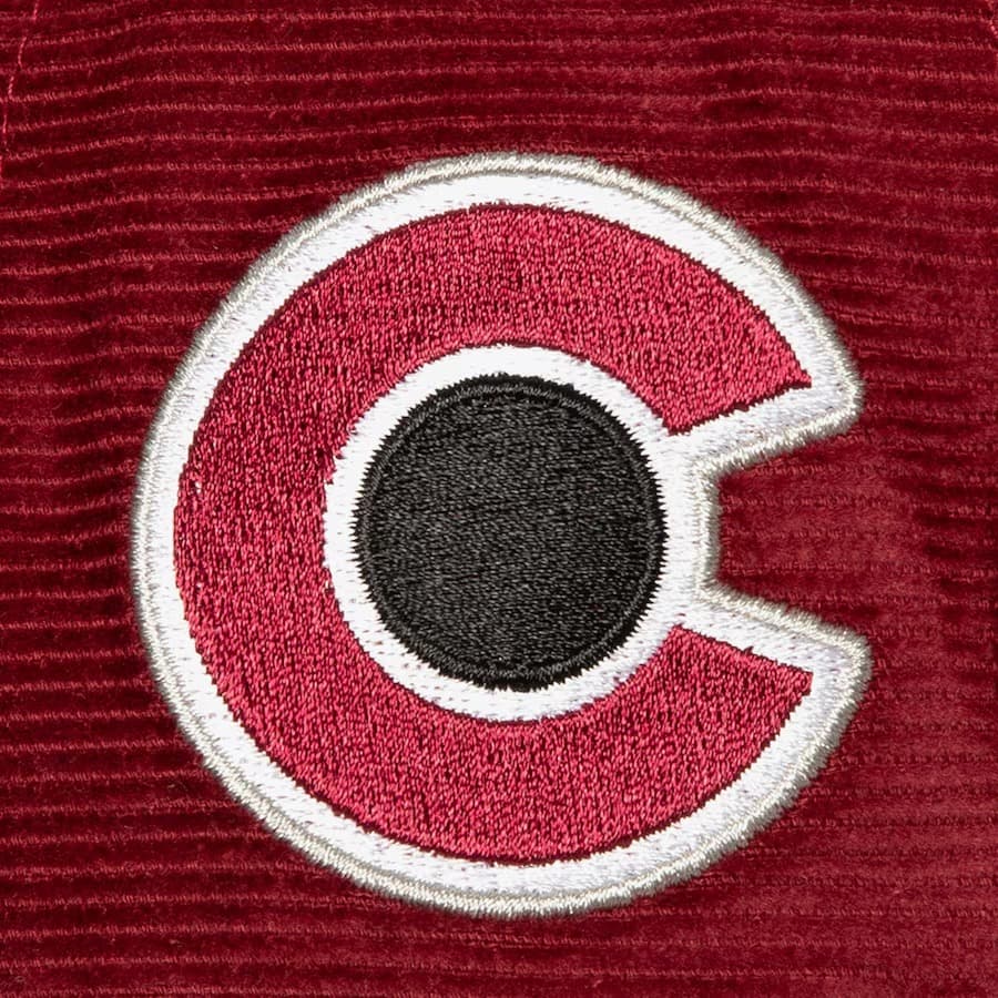 Бейсболка Mitchell & Ness Burgundy Colorado Avalanche All Directions Corduroy Snapback Hat