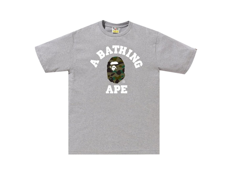 Футболка BAPE 1st Camo College Tee Grey