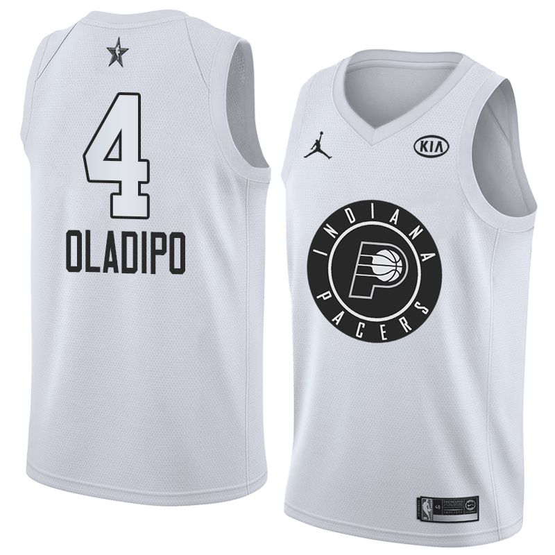 Баскетбольная джерси 2018 All-Star Pacers Victor Oladipo #4 White Swingman Jersey