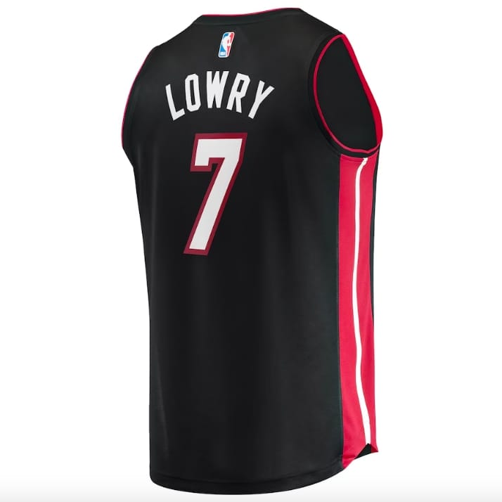 Баскетбольная джерси 2022-23 Miami Heat #7 Kyle Lowry Fast Break Icon Black Jersey