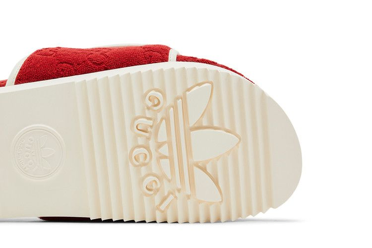 Сандалии Adidas x Gucci GG Platform Sandal 'Red Cotton Sponge'