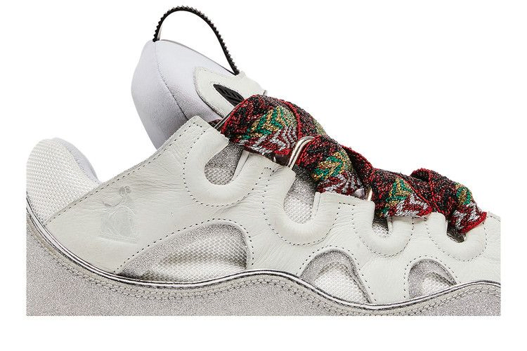 Кроссовки Lanvin Curb Leather and Glitter Sneakers 'White'