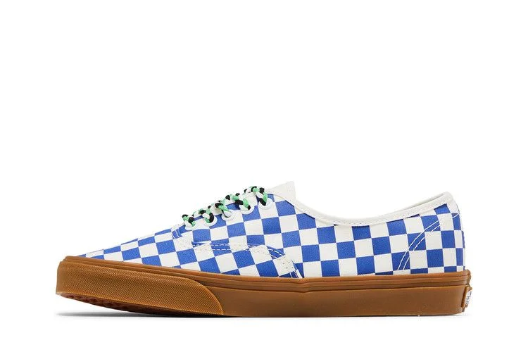Vans Authentic 'Checkerboard - Blue Gum Braided Laces'