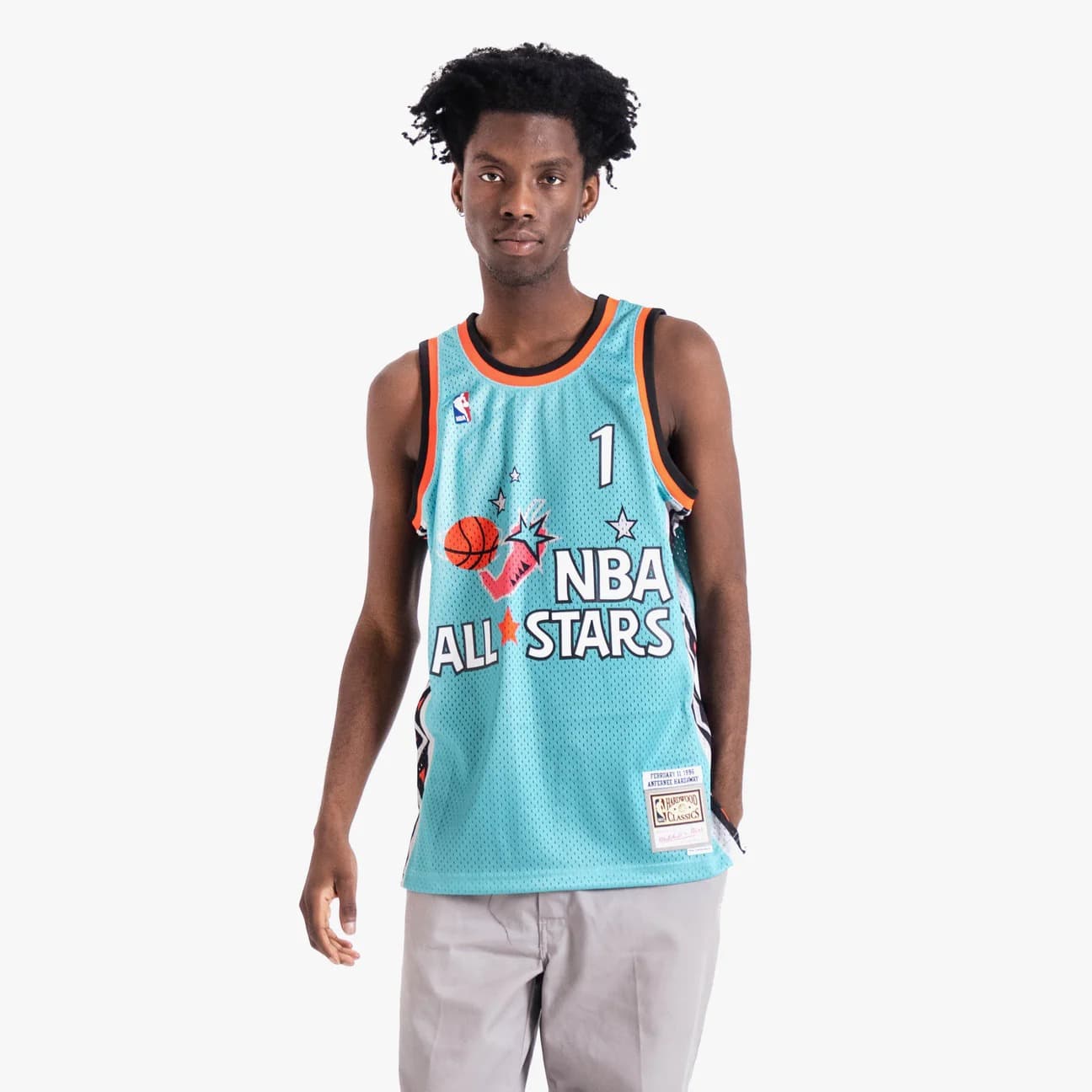 Баскетбольная джерси 1996 All Star Game Penny Hardaway #1 Swingman Hardwood Classics Teal Jersey