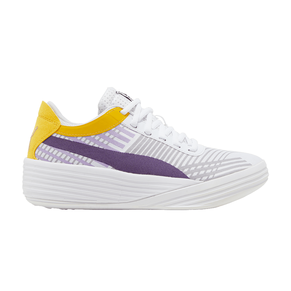 Кроссовки Puma Clyde All-Pro Jr 'White Spectra Yellow'
