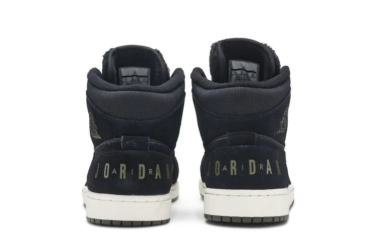 Кроссовки Air Jordan 1 Retro Mid 'Black'