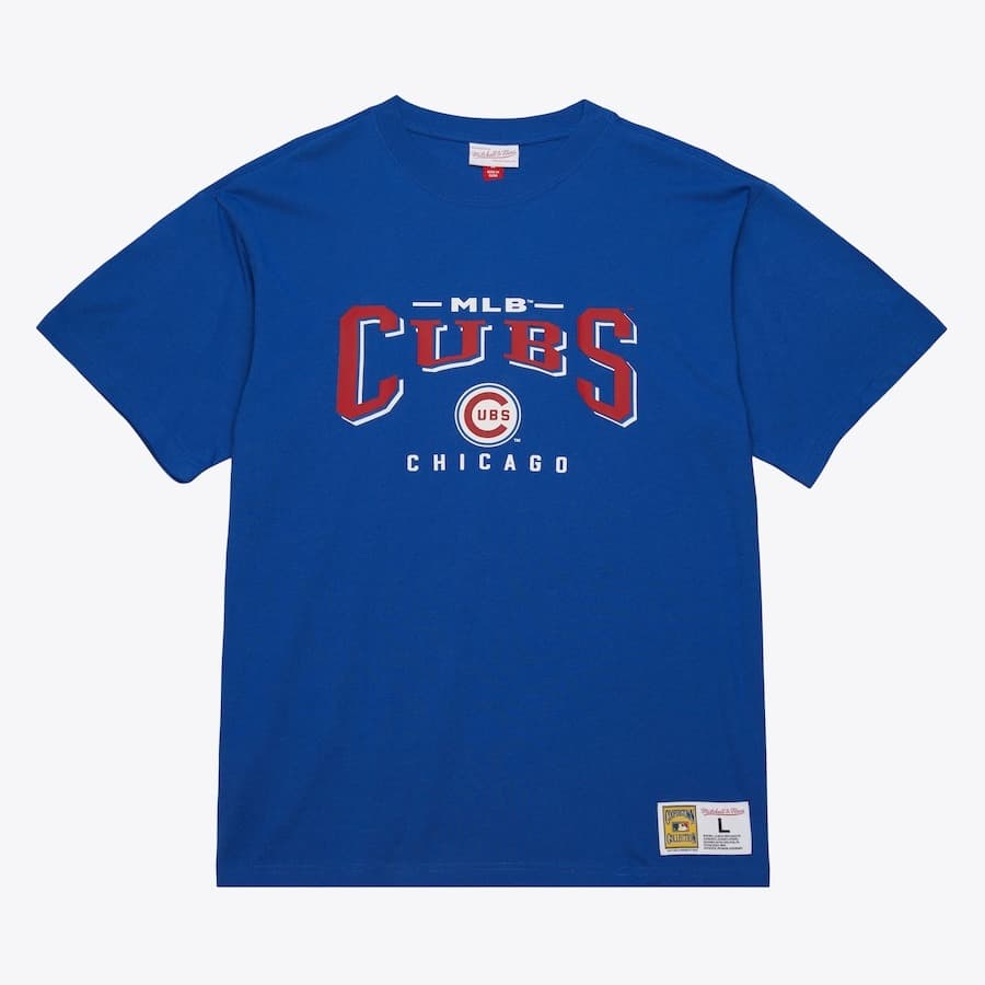 Футболка Mitchell & Ness Royal Chicago Cubs Vintage Logo T-Shirt