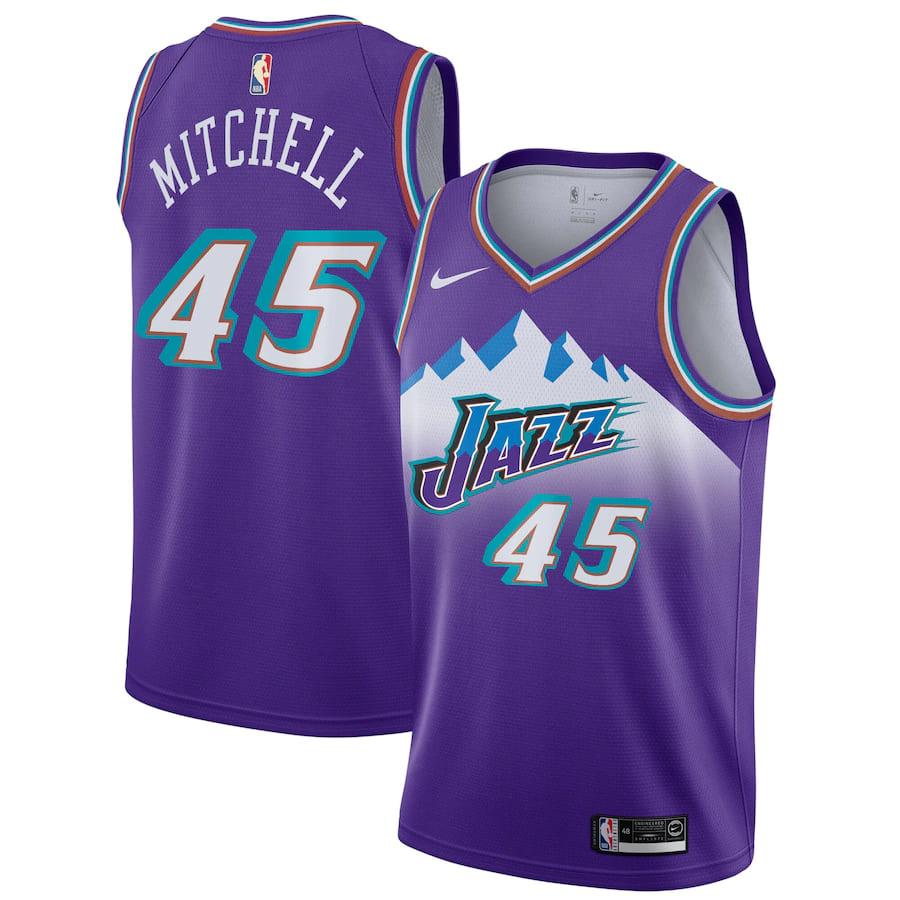 Баскетбольная джерси 2021-22 Utah Jazz #45 Donovan Mitchell Classic Edition Swingman Jersey