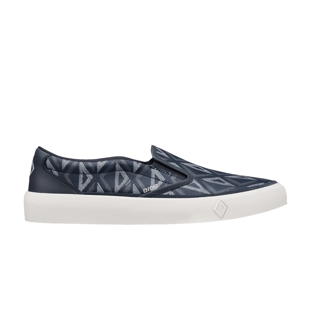 Krossovki-Dior-B101-Slip-On-Sneaker-CD-Diamond-Navy-Blue