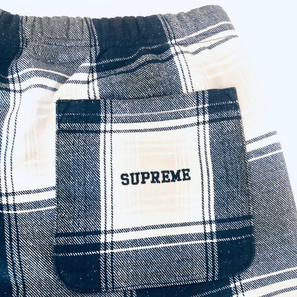Спортивные шорты Supreme x Nike Plaid Sweatshort Navy