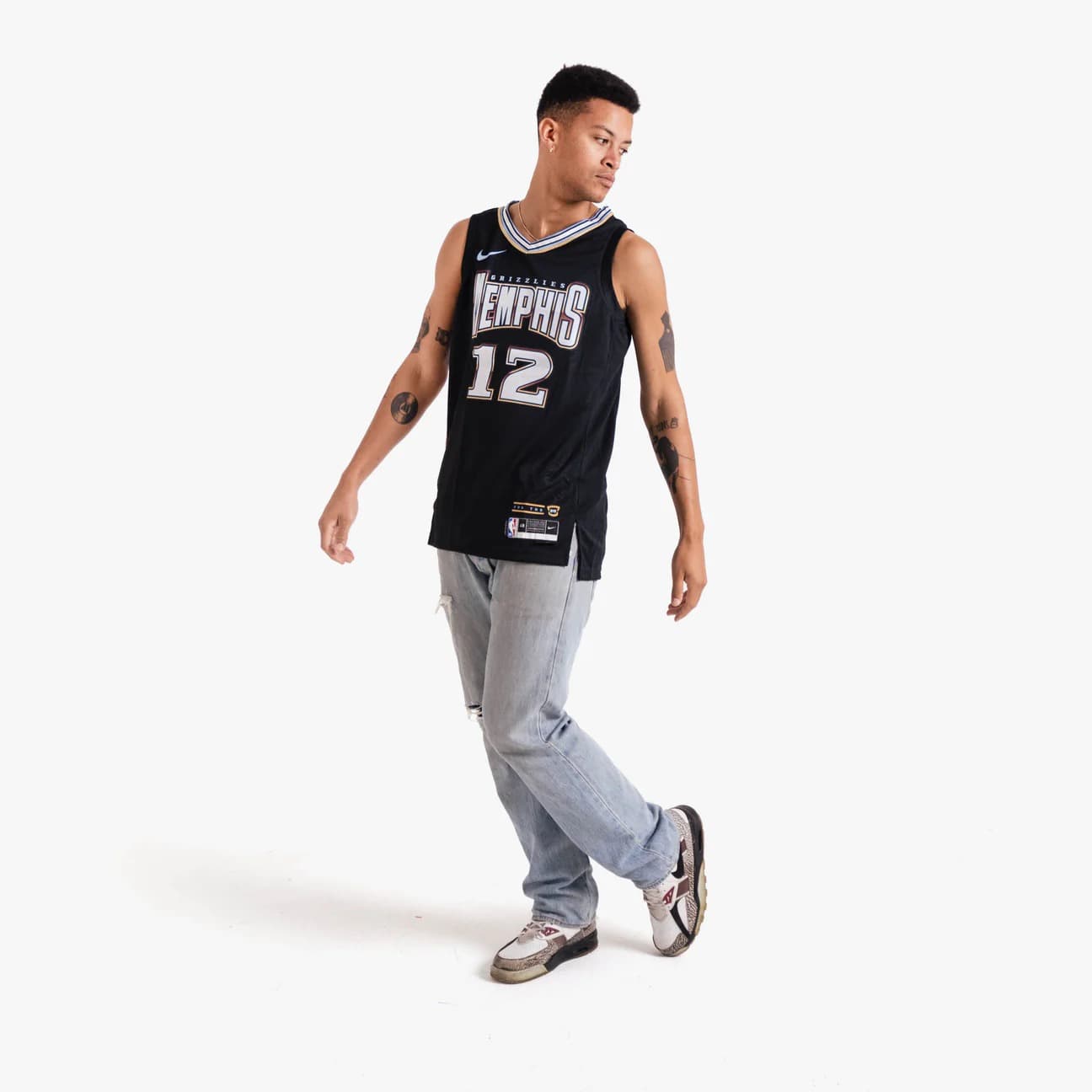 Баскетбольная джерси 2022-23 Memphis Grizzlies Ja Morant #12 Swingman City Edition Black Jersey