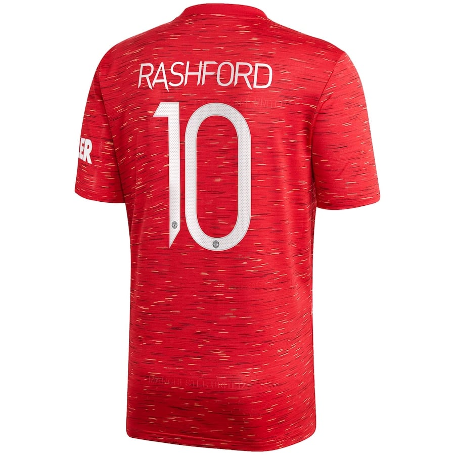 Футболка adidas Manchester United Home Shirt 2020-21 with Rashford 10 printing Jersey Red