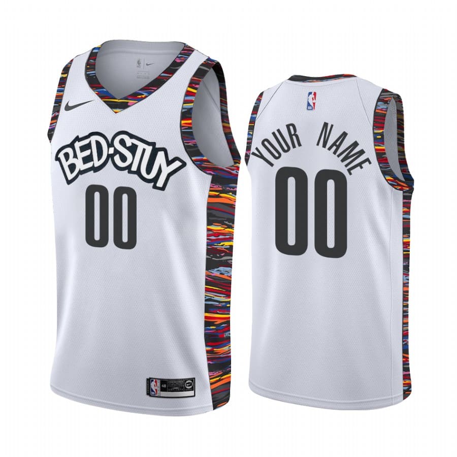 Баскетбольная джерси 2019-20 Brooklyn Nets #00 Custom City Edition White Swingman Jersey