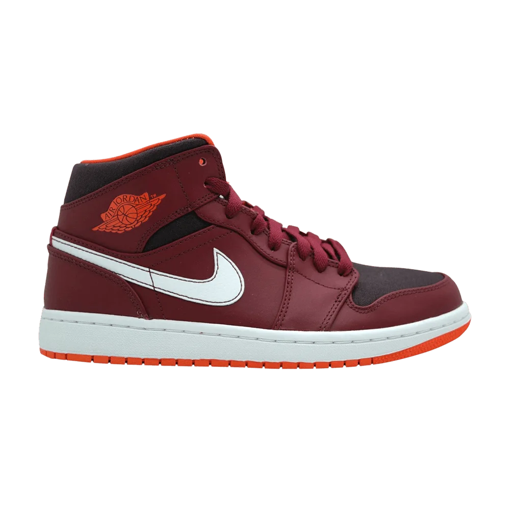 Krossovki-Air-Jordan-1-Mid-Team-Red