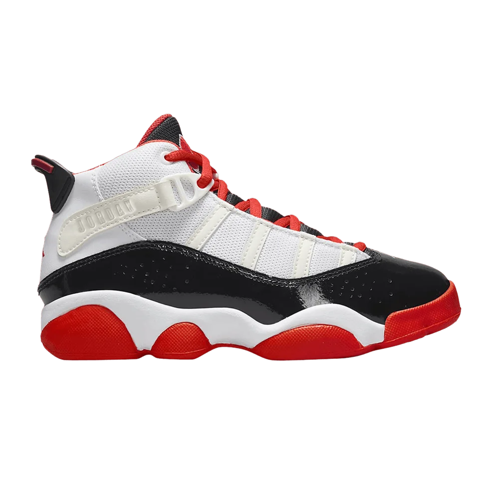 Krossovki-Air-Jordan-6-Rings-PS-White-Black-Team-Orange