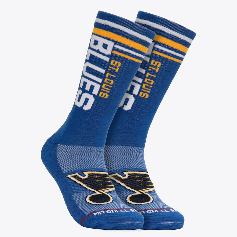 Спортивные носки Mitchell & Ness St. Louis Blues Power Play Crew Socks