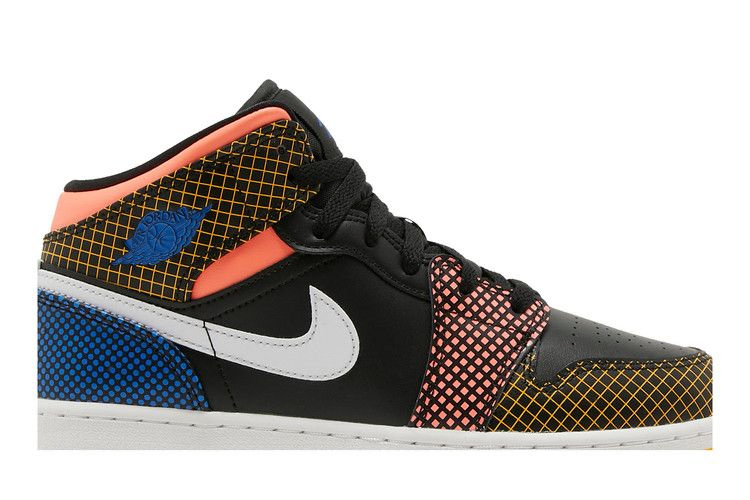 Кроссовки Air Jordan 1 Mid MMD GS 'Multi Grid'