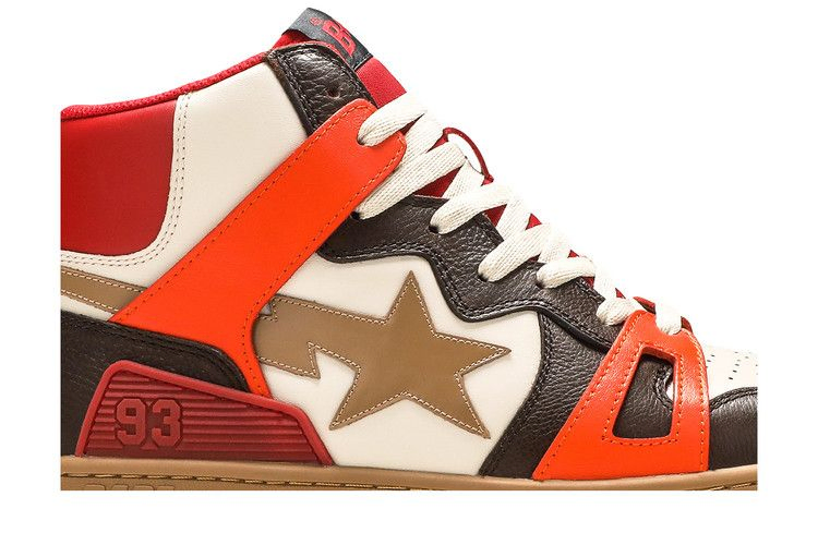 Кроссовки Bape Sta 93 HI 'Red Orange Light Sand'