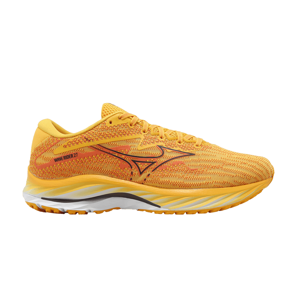 Кроссовки Mizuno Wave Rider 27 Super Wide 'Rich Yellow Orange'
