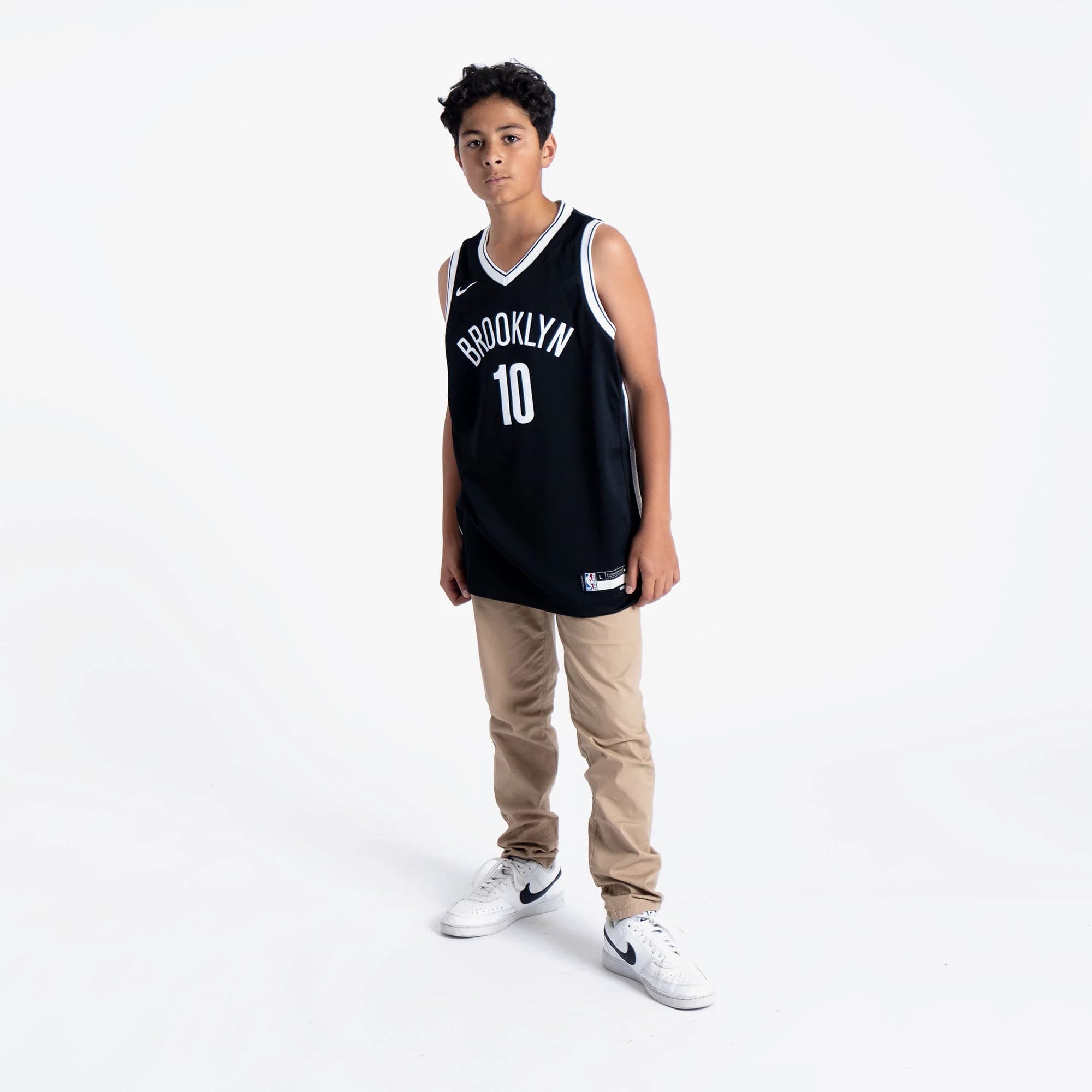 Баскетбольная джерси 2023-2024 Brooklyn Nets Ben Simmons # 10 Youth NBA Swingman Icon Edition Black Jersey