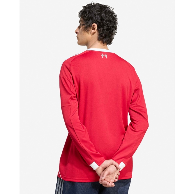 Футбольный лонгслив Liverpool FC adidas Mens 25/26 Home Long Sleeve Jersey