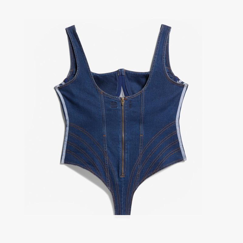 Боди adidas Ivy Park Denim Bodysuit (Plus Size) Dark Denim