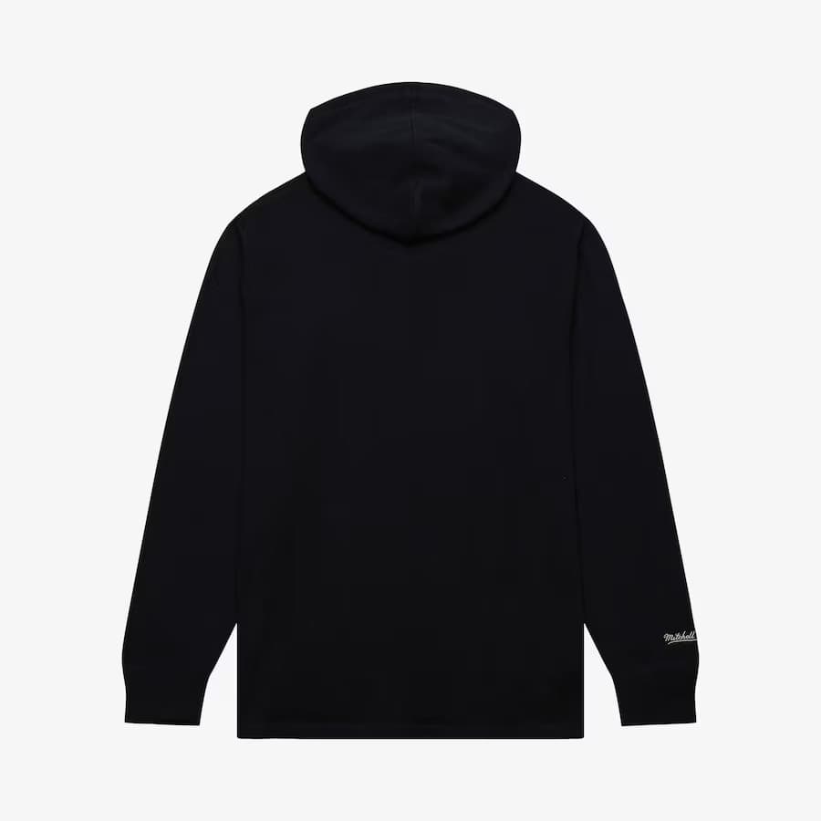 Худи Mitchell & Ness Black Sacramento Kings Vintage Logo Thermal Lightweight Pullover Hoodie