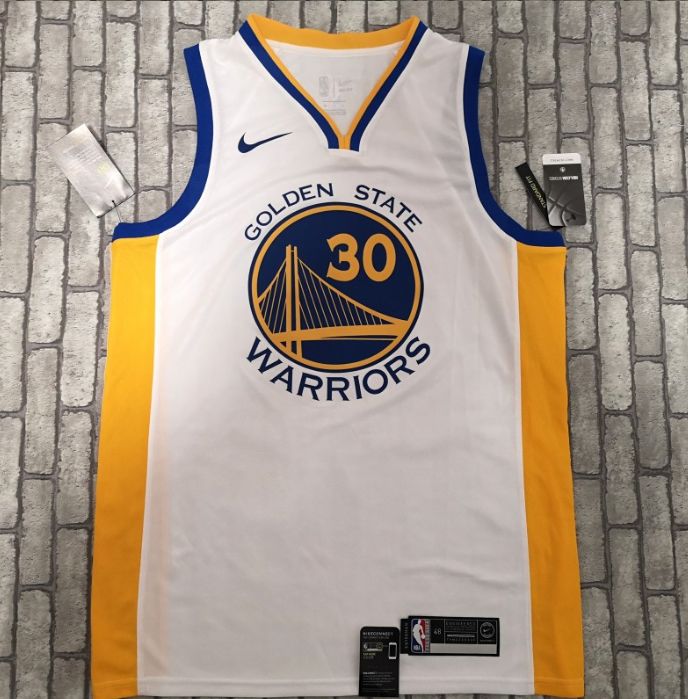 Баскетбольная джерси 2017-18 Stephen Curry Warriors #30 Association Rakuten White