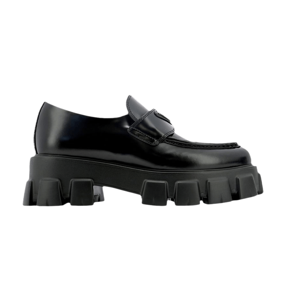 Кроссовки Prada Wmns Monolith Pointy Brushed Leather Loafers 'Black'