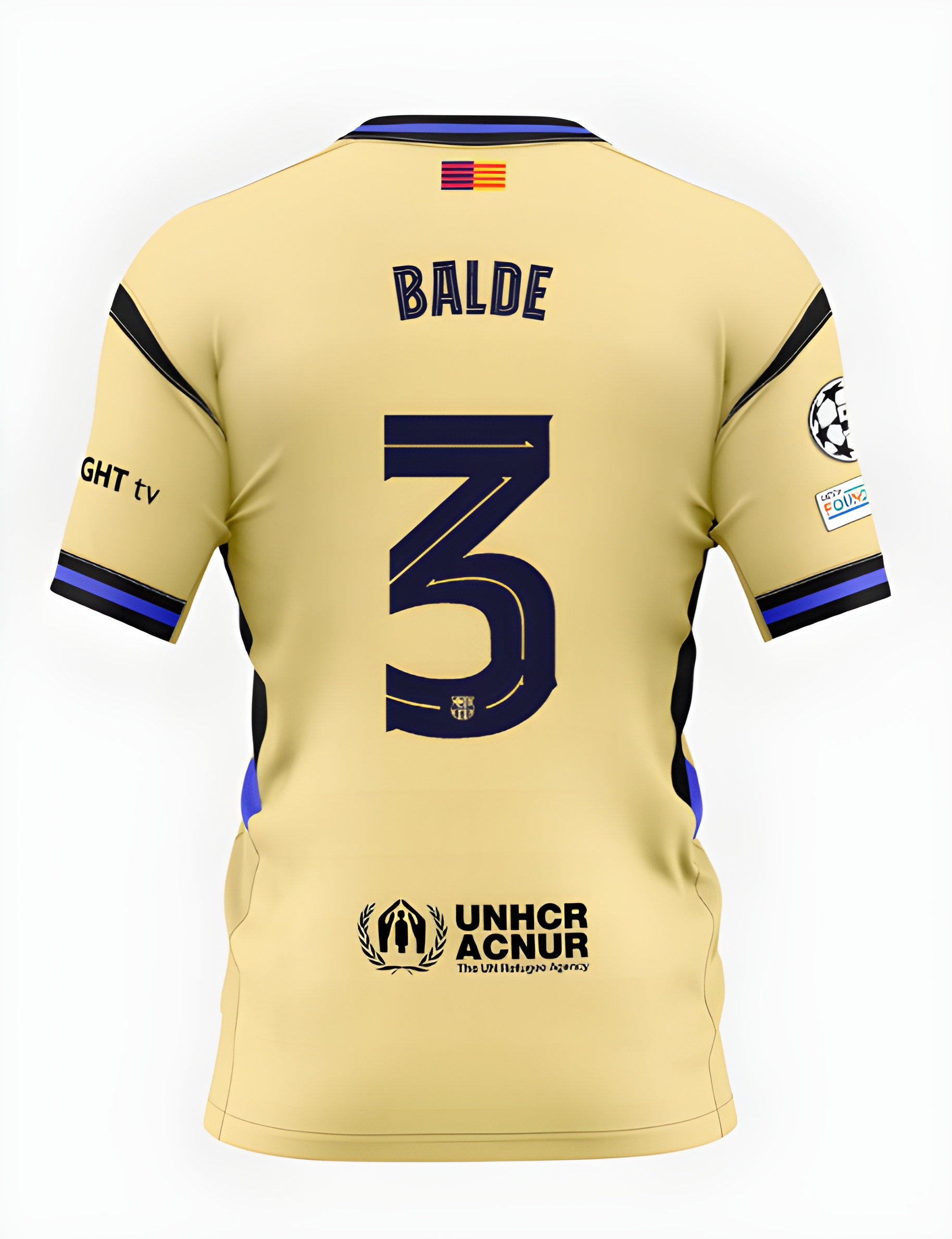 Женское футбольное джерси FC Barcelona 25/26 UCL or La Liga away jersey BALDE Player's Edition
