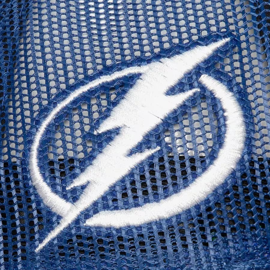 Бейсболка Mitchell & Ness Blue Tampa Bay Lightning Team Seal Trucker Adjustable Hat