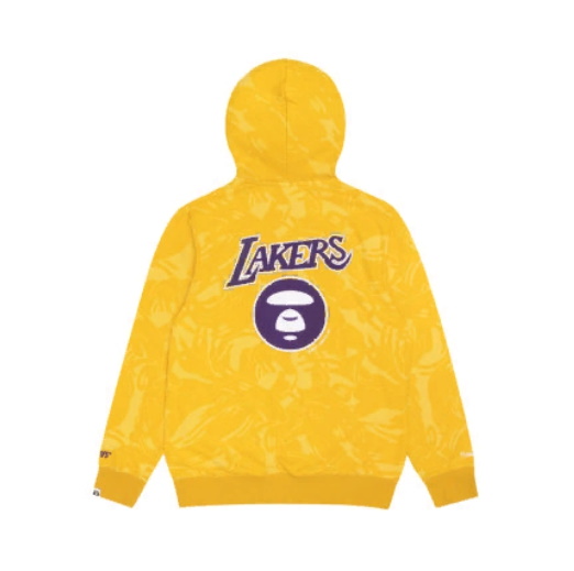 Худи Aape x Mitchell & Ness Los Angeles Lakers Hoodie Yellow