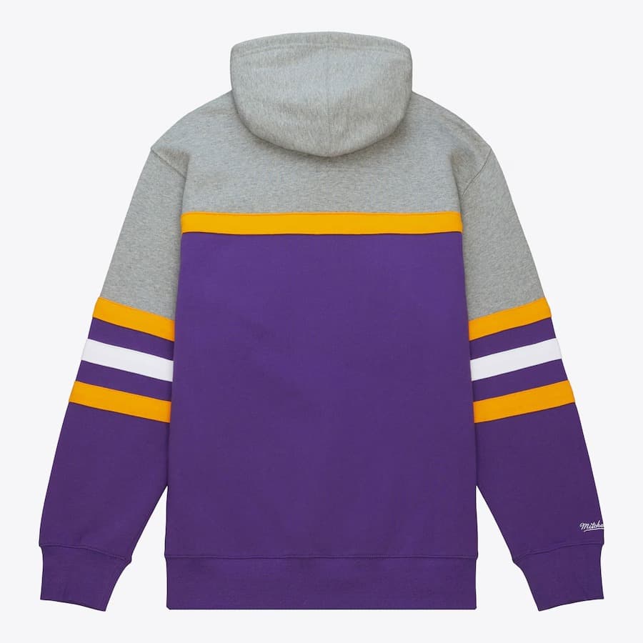 Худи Mitchell & Ness Purple Los Angeles Lakers Head Coach Pullover Hoodie