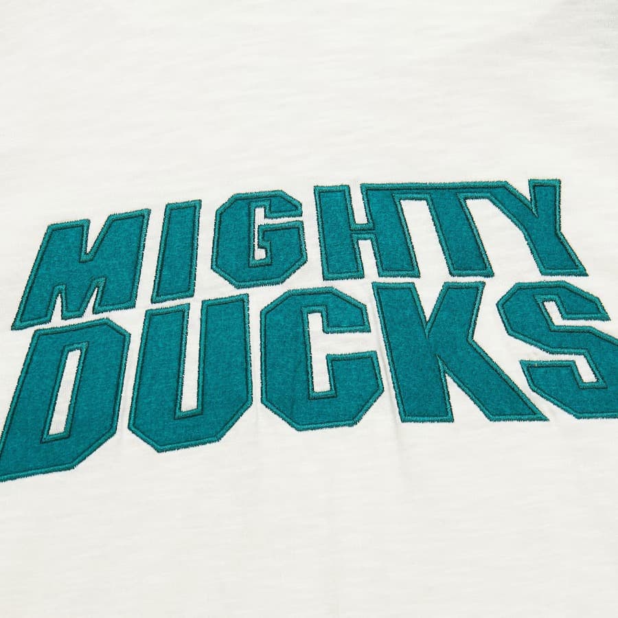 Лонгслив Mitchell & Ness Cream Anaheim Ducks Legendary Slub Vintage Logo Long Sleeve T-Shirt