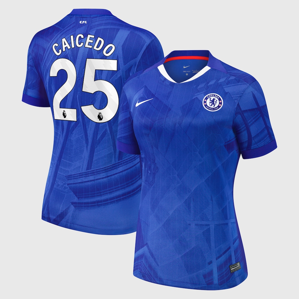 Женское футбольное джерси Chelsea Nike Dri-FIT ADV Home Match Shirt 2025-26 - Womens with Caicedo 25