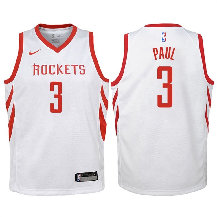 Баскетбольная джерси 2017-18 Chris Paul Houston Rockets #3 Association White