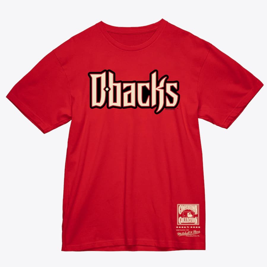 Футболка Mitchell & Ness Red Arizona Diamondbacks Wordmark T-Shirt
