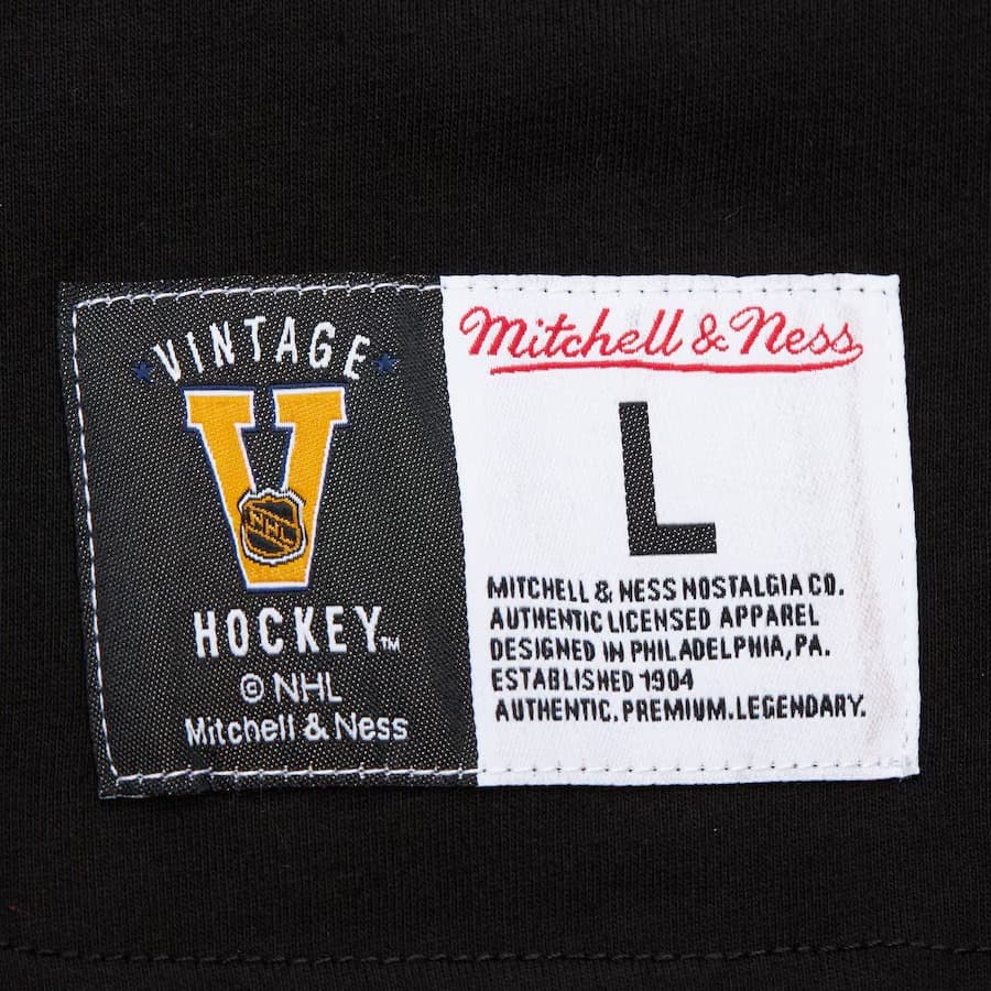 Лонгслив Mitchell & Ness Black Los Angeles Kings Vintage Logo Allover Long Sleeve T-Shirt