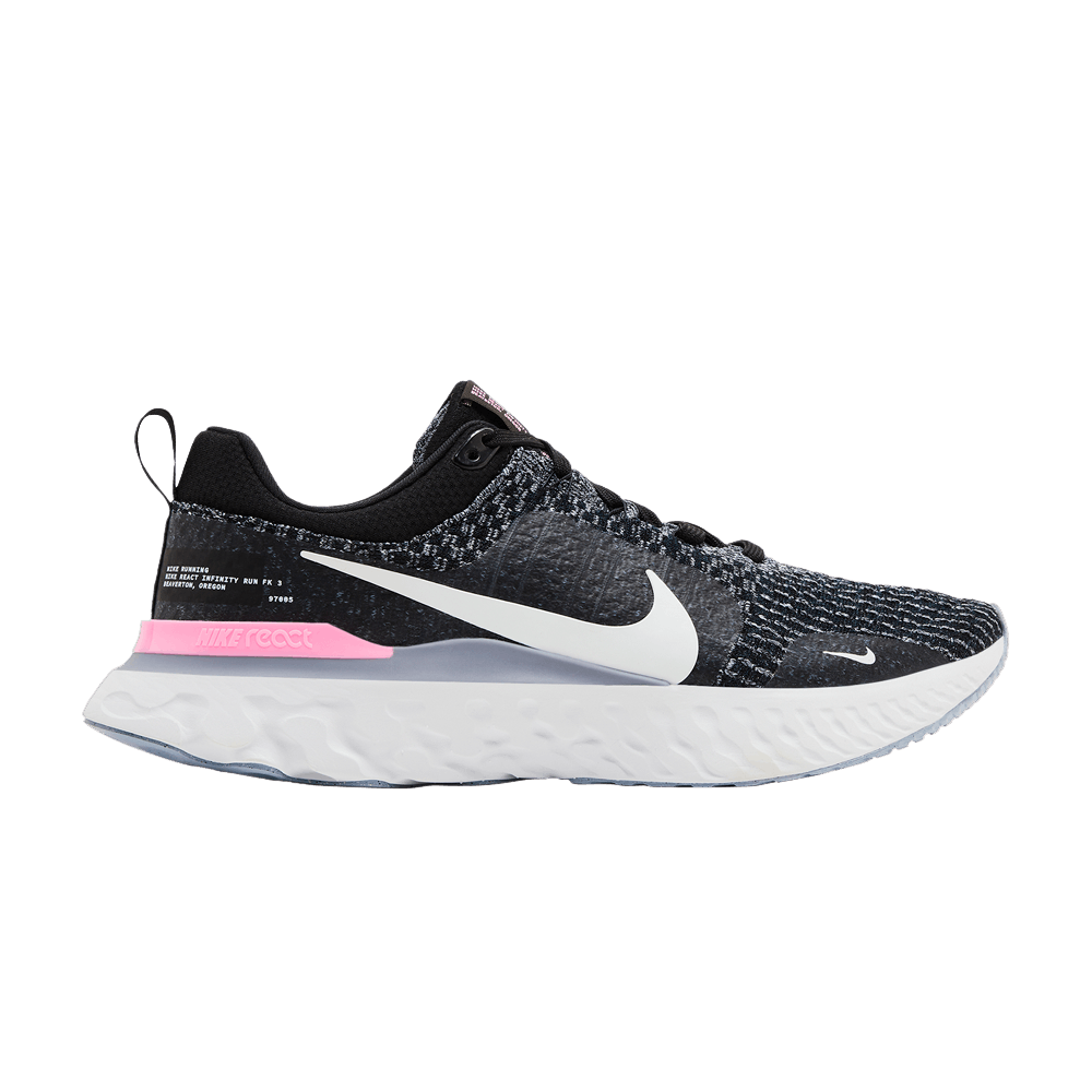 Кроссовки Nike React Infinity Run Flyknit 3 'Black Football Grey Pink'