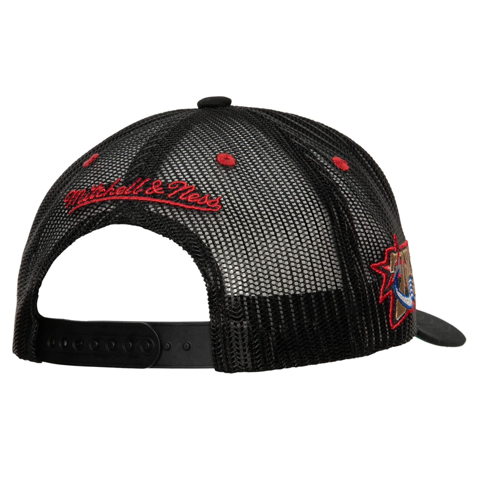 Бейсболка Mitchell & Ness Team Seal Trucker Snapback HWC Philadelphia 76ers