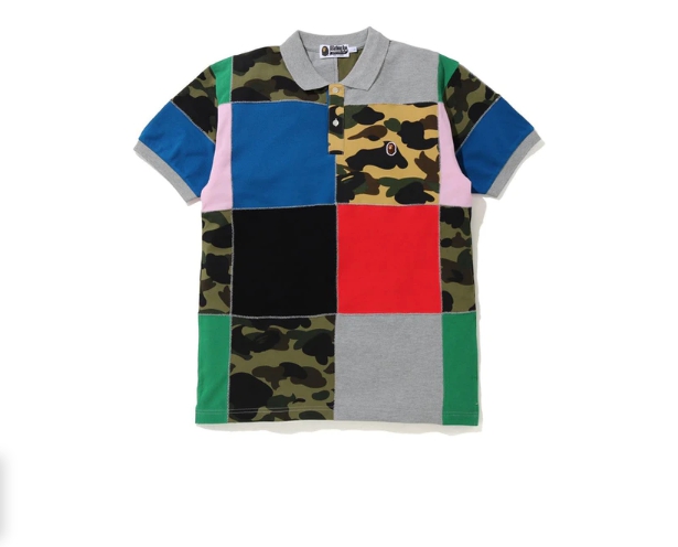 Поло BAPE Patchwork Polo Multi